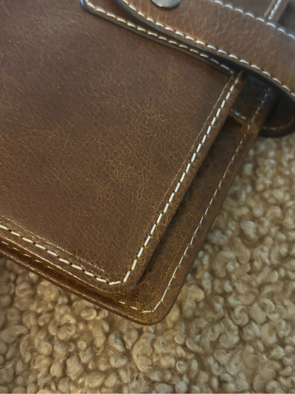 Brown Leather Snap Filofax Malden personal Organizer antiqued leather - Picture 4 of 13